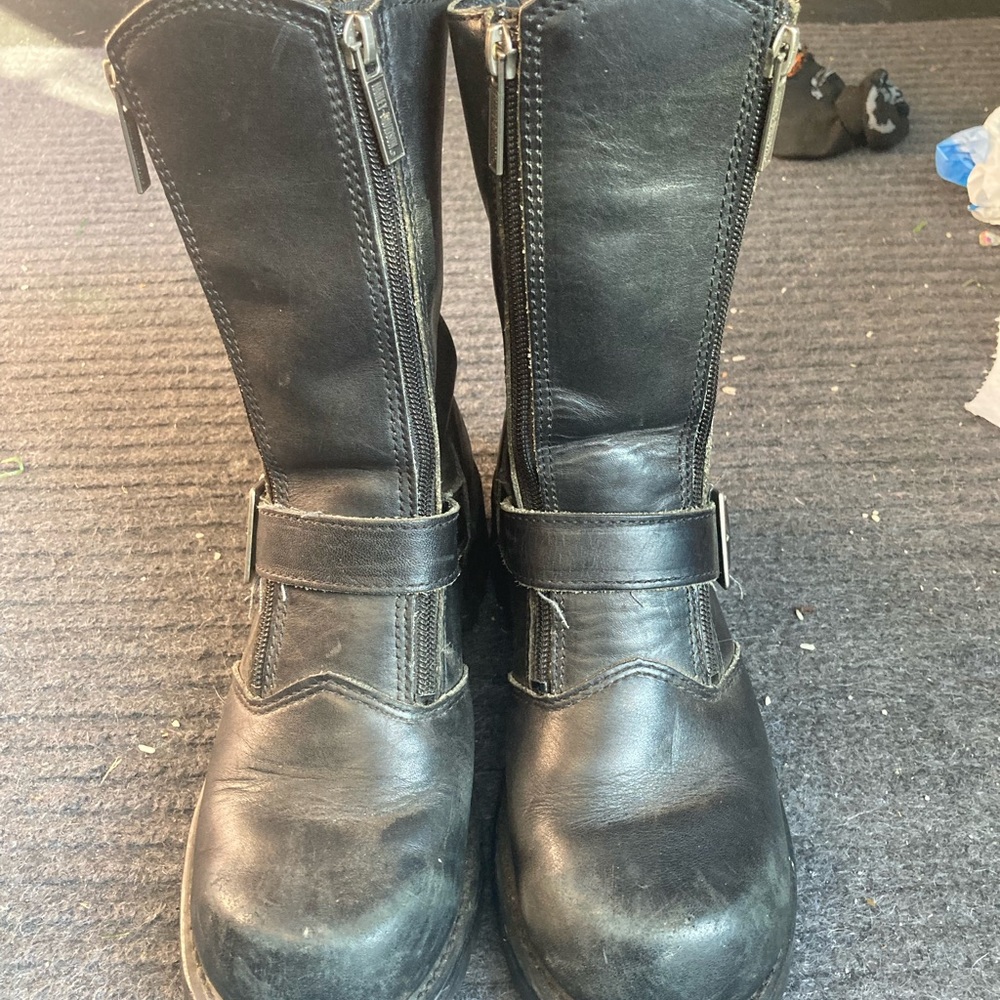 Harley Davidson black riding boots
